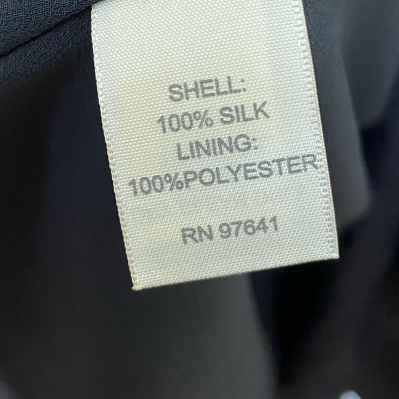 Jill 100% Silk Black Midi Crepe Crinkle Wrap Dress – Size XS - Picture 5 of 8